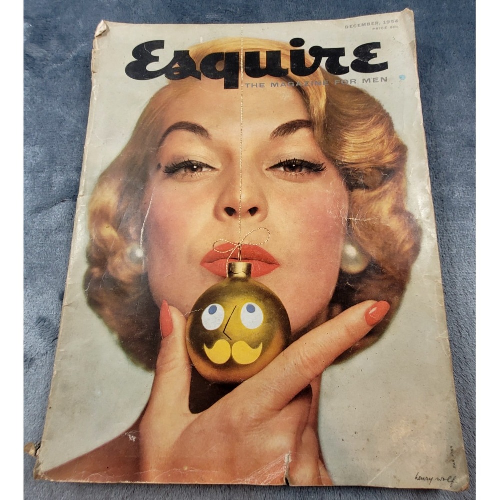 1954 DECEMBER ESQUIRE MAGAZINE - GREAT COVER, PHOTOS AND ADS